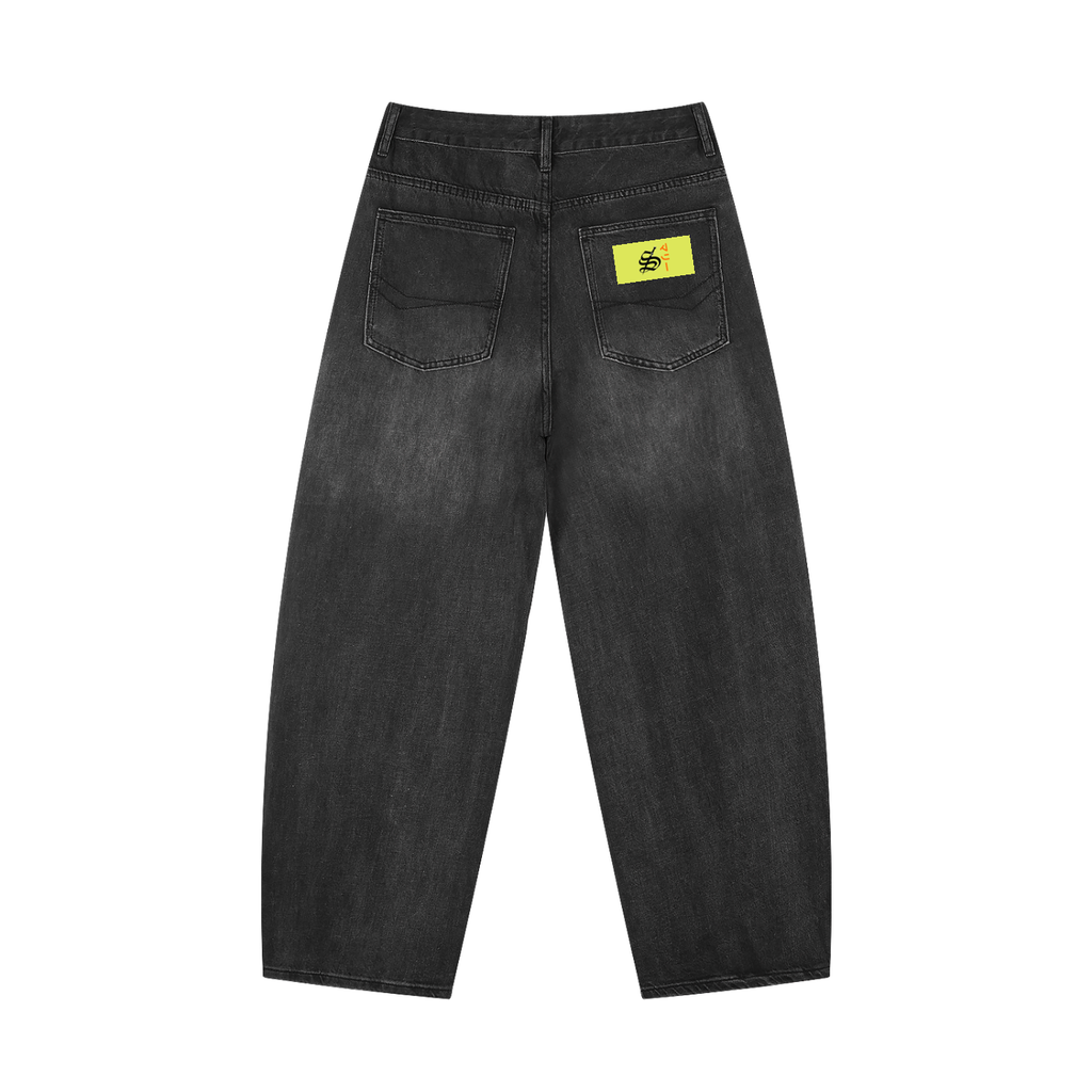 Men's Sunfade Vintage Wash Barrel Leg Jeans
