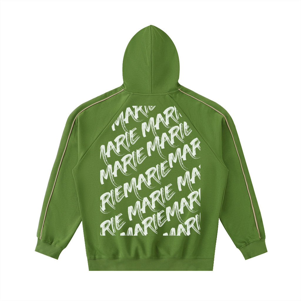 Contrast Piping Raglan Hoodie