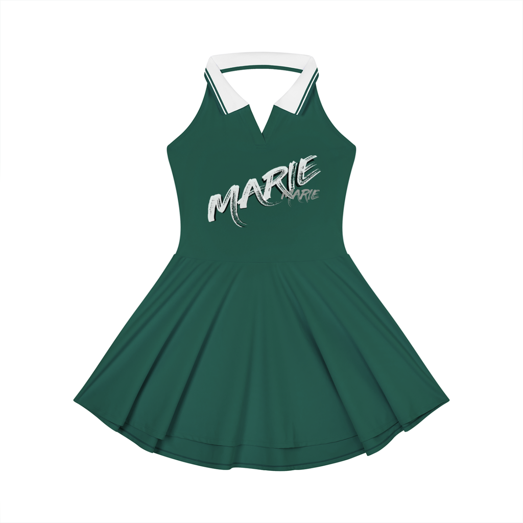 Women's Collared Halter A-Line Tennis Dress