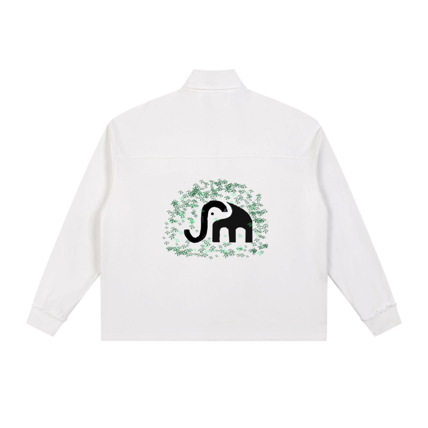 Half-Zip Rolled Edge Fleece Sweatshirt