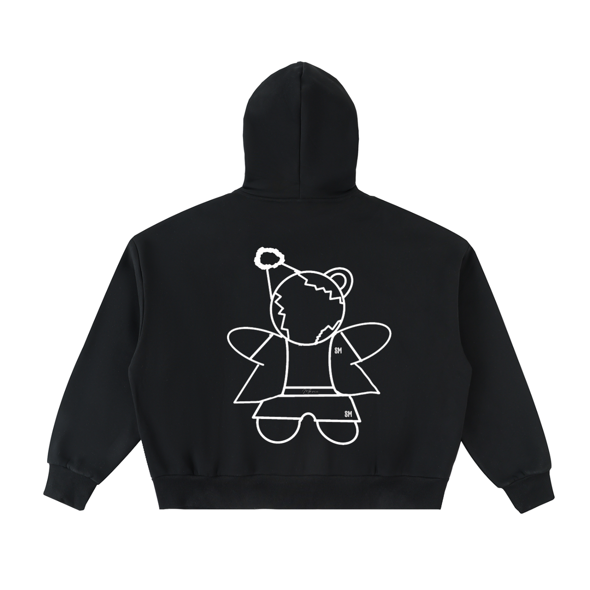 Fleeced Full-Zip Boxy Hoodie