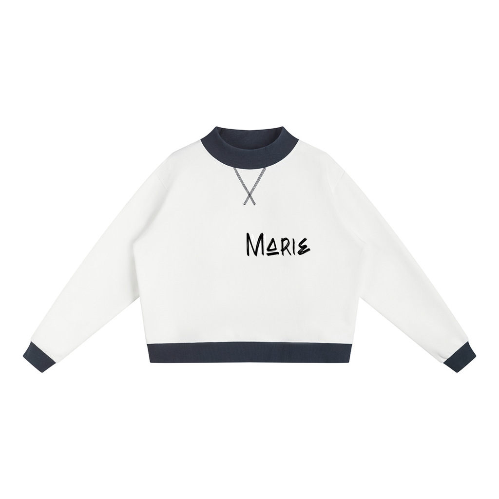 Women’s Mock Neck Crewneck Sweatshirt