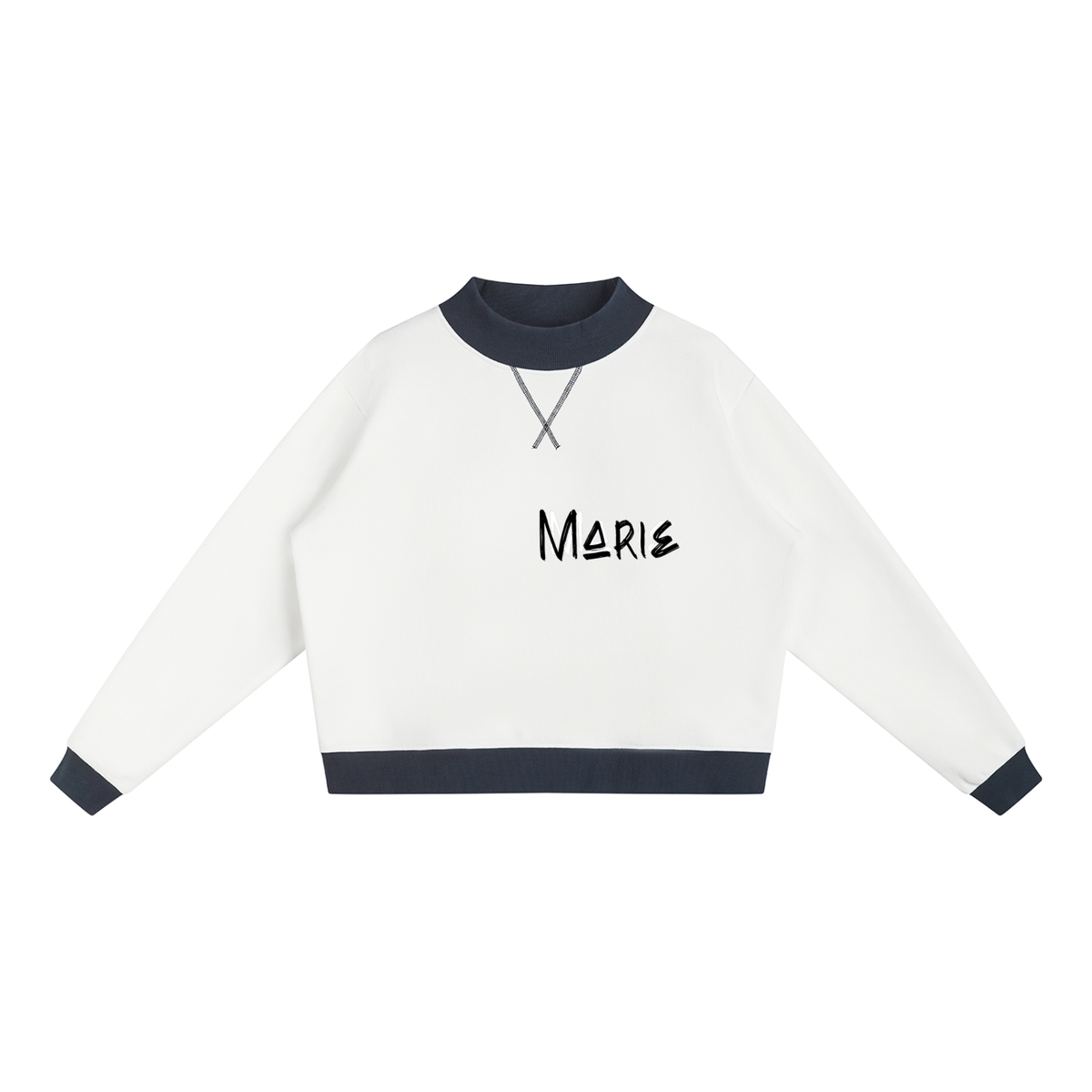 Women’s Mock Neck Crewneck Sweatshirt