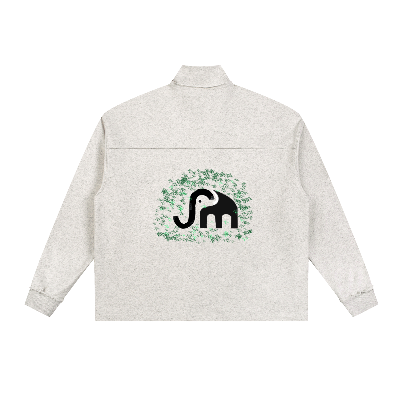 Half-Zip Rolled Edge Fleece Sweatshirt
