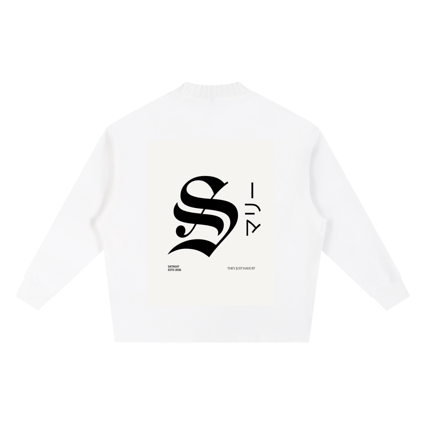 Knitted Round Neck Oversize Sweatshirt