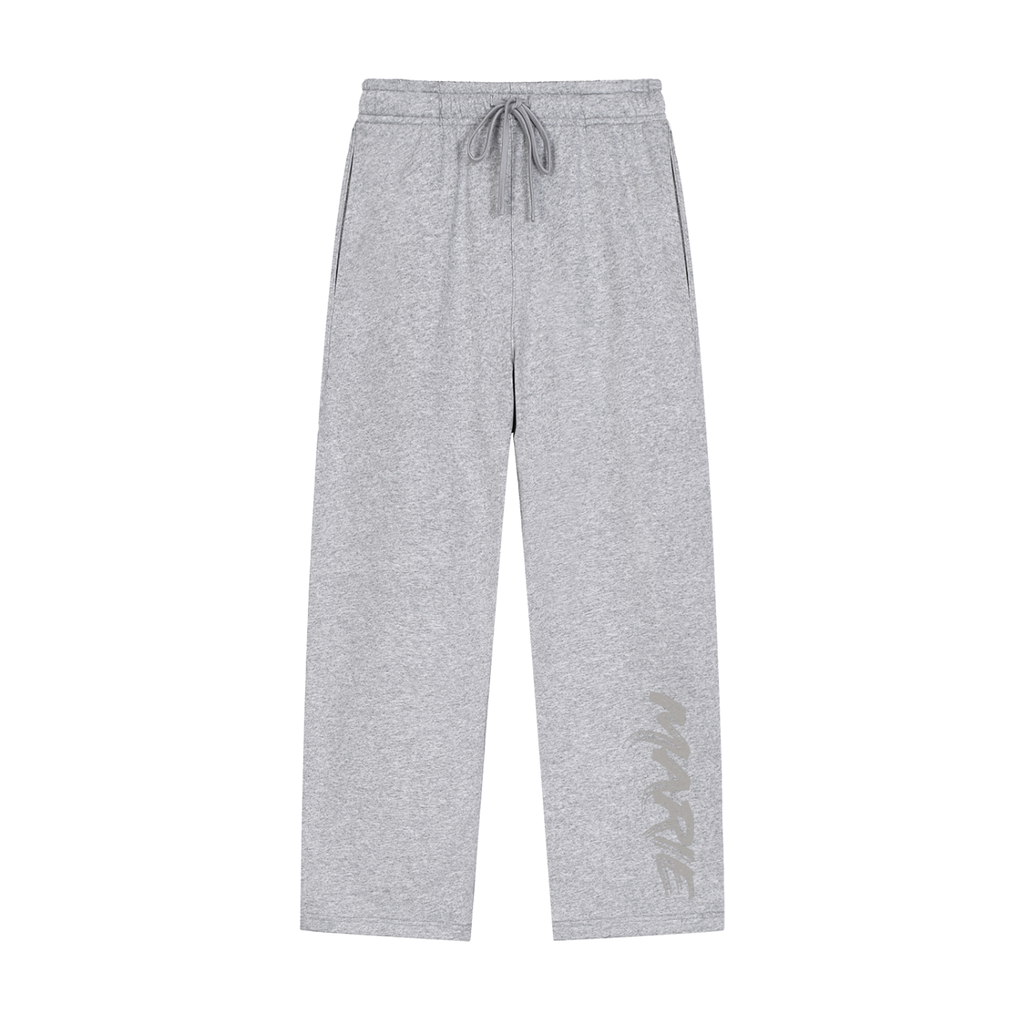 Solid Color Straight-Leg Sweatpants