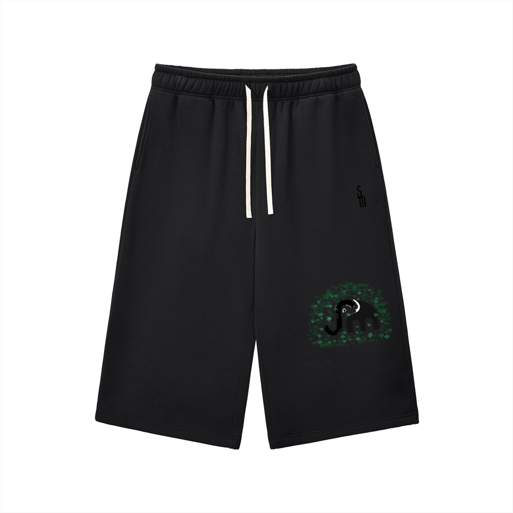 Relaxed Drawstring Three-quarter Sweatpants