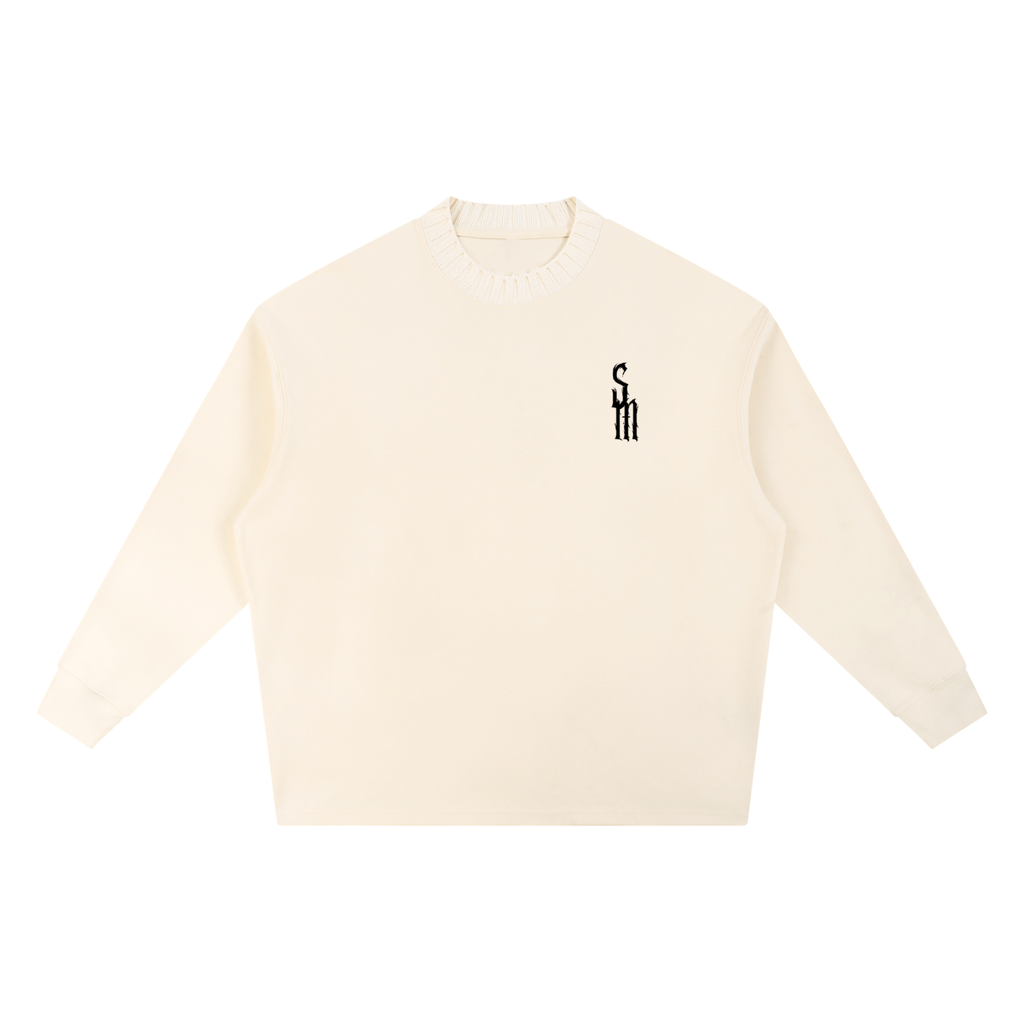 Knitted Round Neck Oversize Sweatshirt
