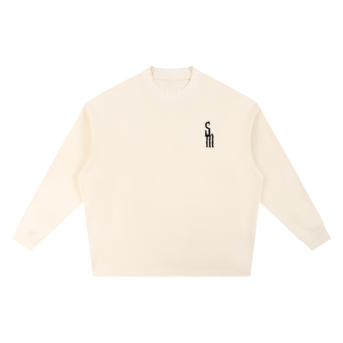 Knitted Round Neck Oversize Sweatshirt