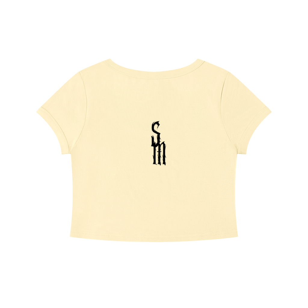 Women's Solid Color Slim Crop T-Shirt