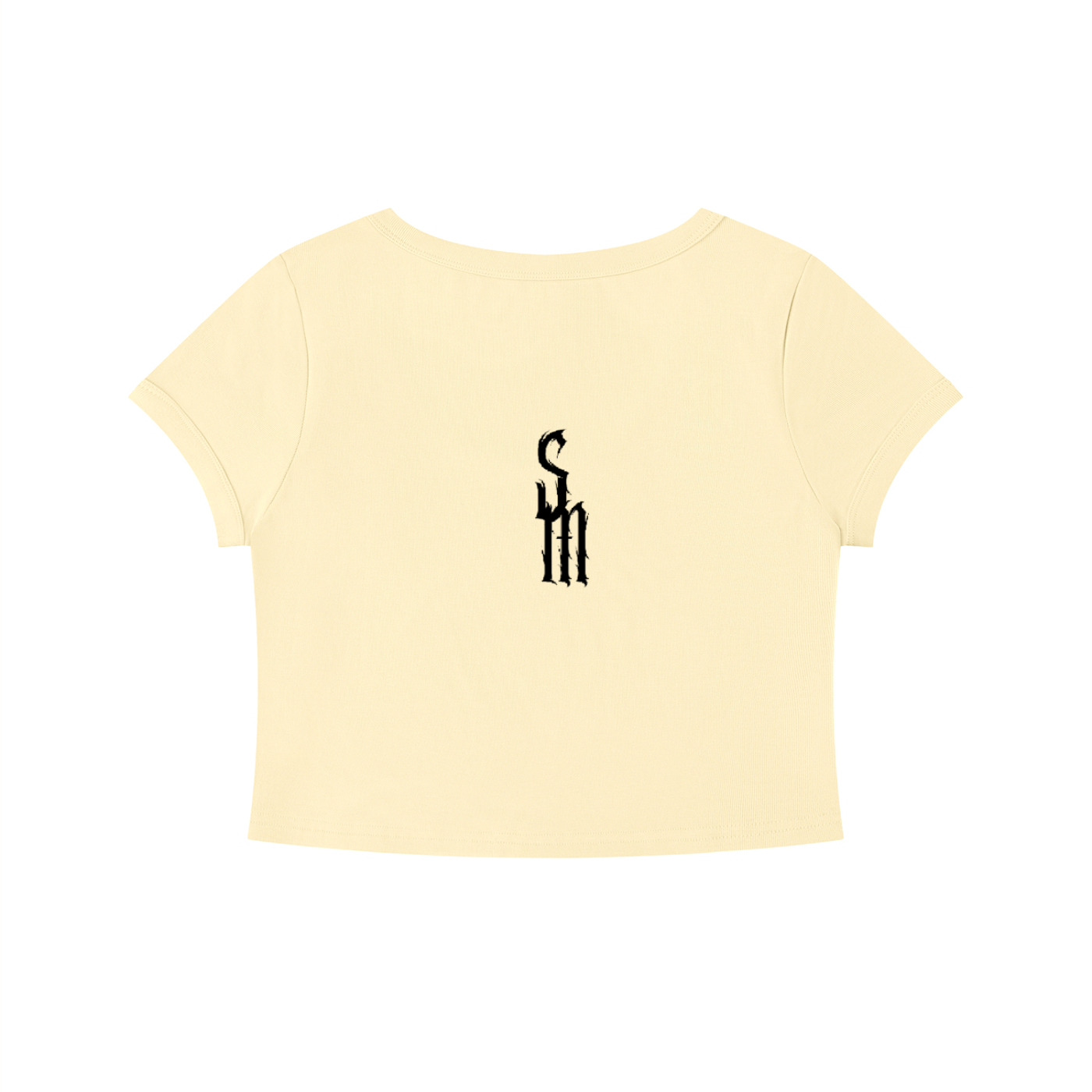 Women's Solid Color Slim Crop T-Shirt