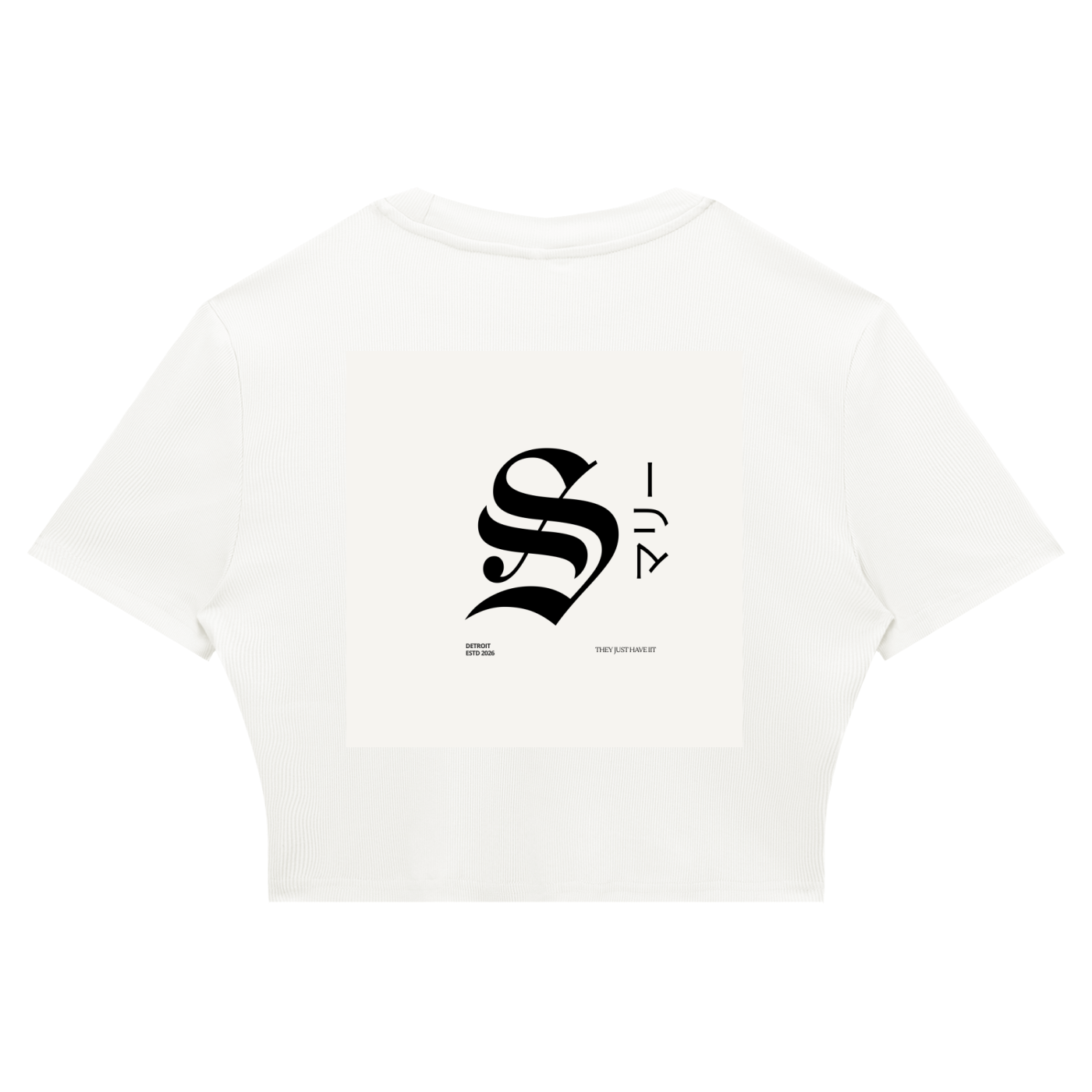 Women's Slim Ribbed Crop T-Shirt