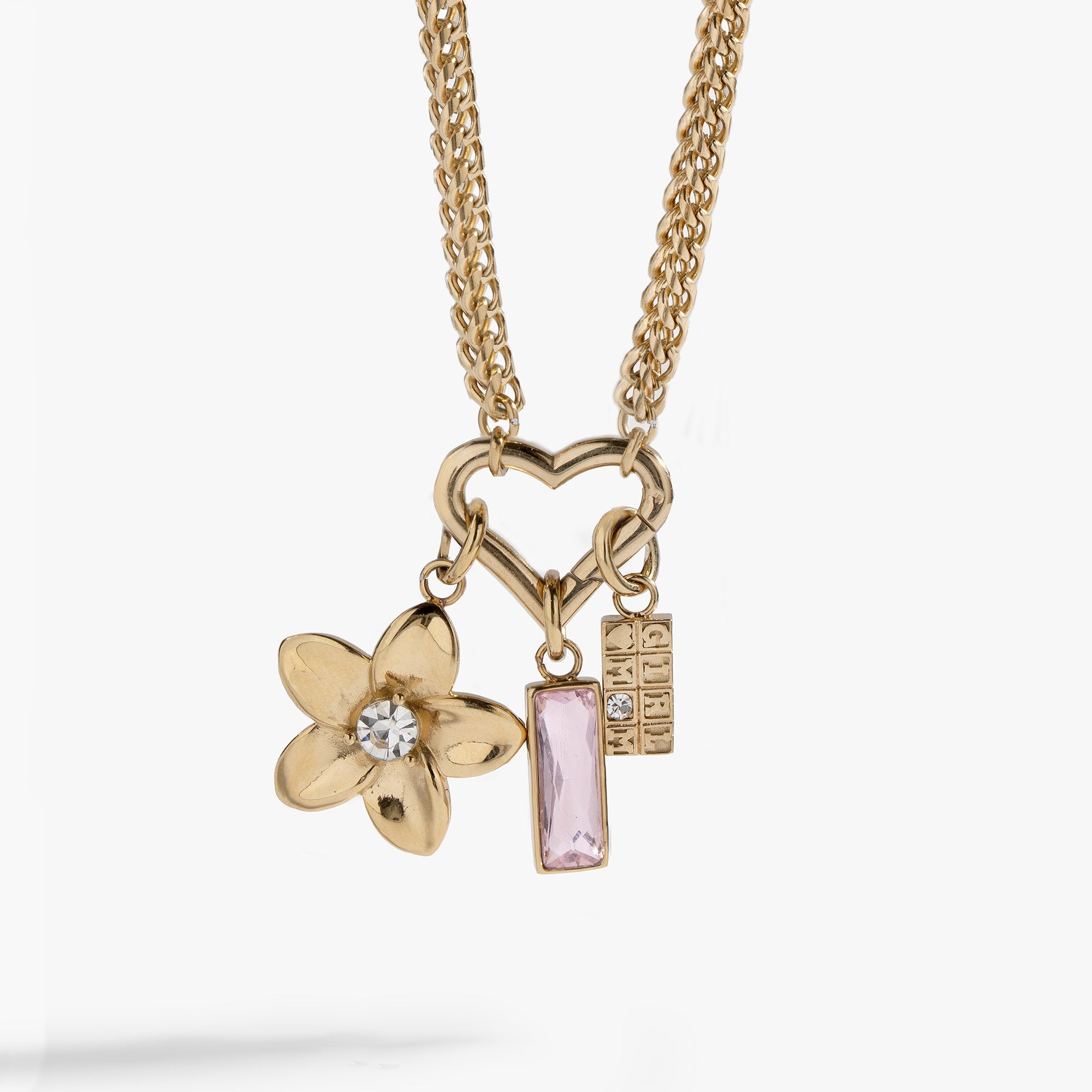 Girl Mom Interchangeable Charm Necklace