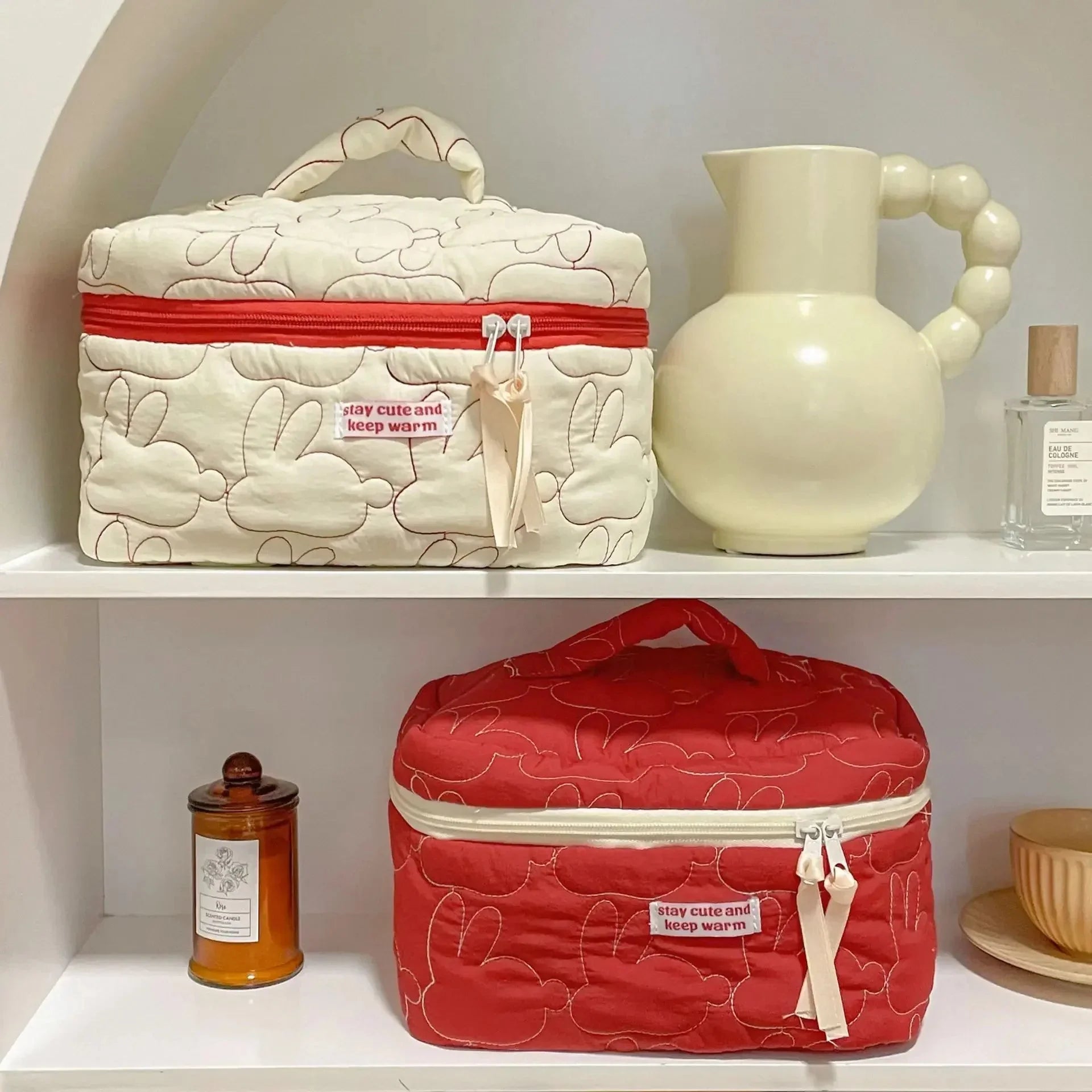 Ins Large Capacity Zipper Makeup Bags