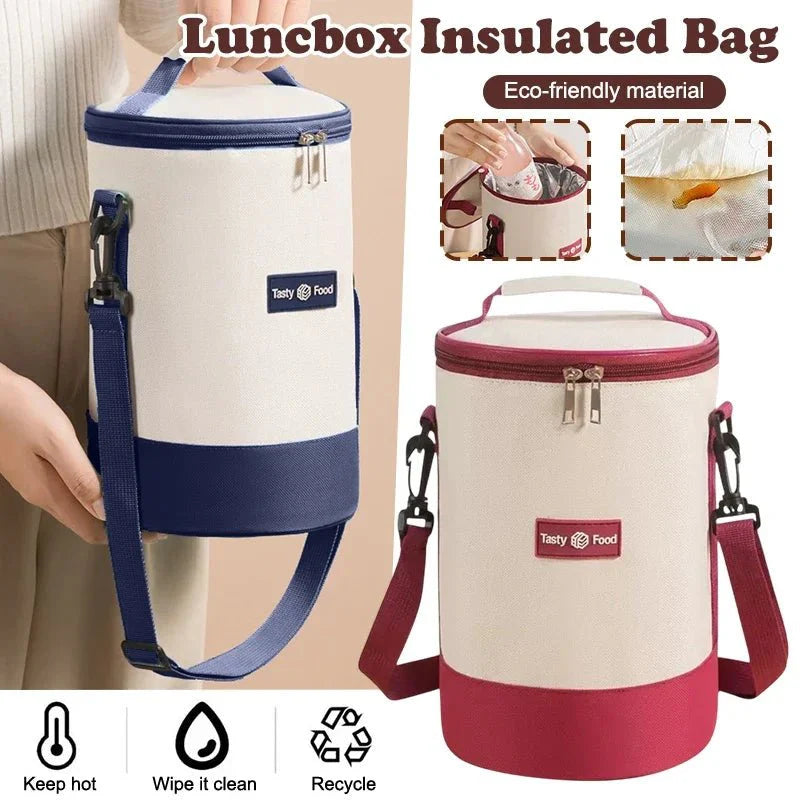 Cylindrical Insulated Lunch Box