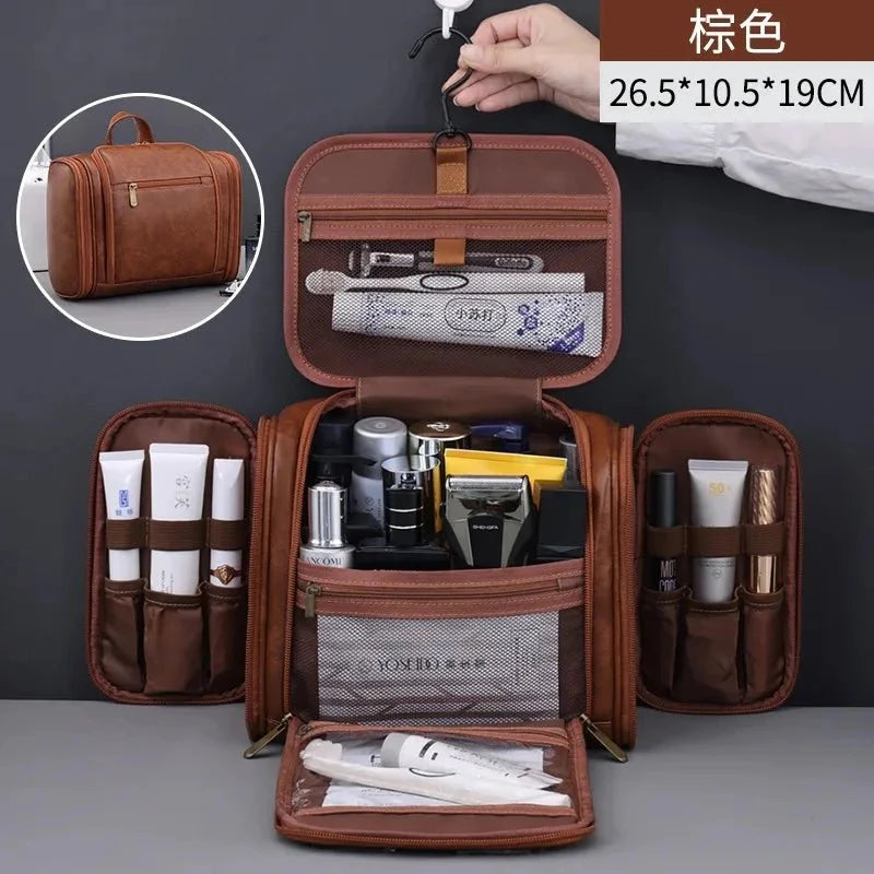 Large Capacity PU Leather Makeup Bag