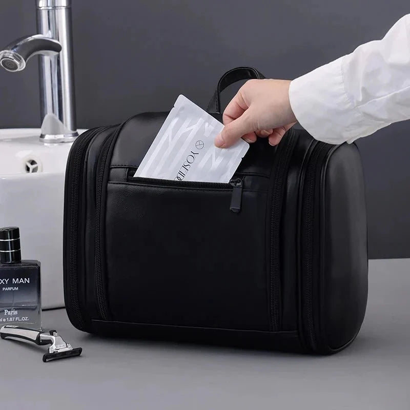 Large Capacity PU Leather Makeup Bag