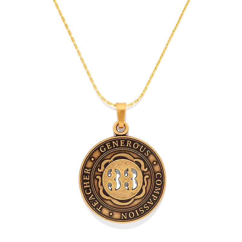 Number 33 Necklace, Expandable | Teacher, Generous, and Compassion